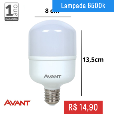 Lâmpada Led Bulbo 20w, 30w, 40w, 50w E27 Bivolt Branco Frio 6500K