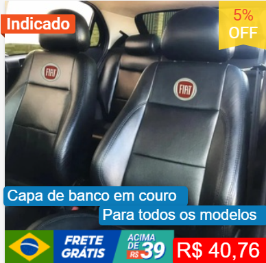 Capa de Banco Automotivo em Couro Para Todos os Modelos Fiat