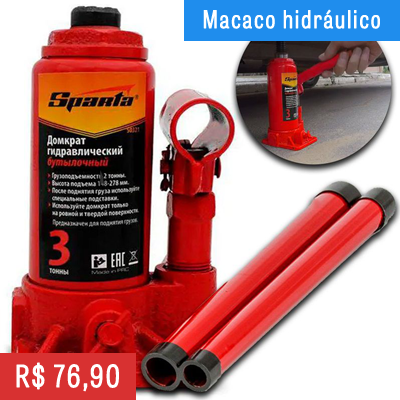 Macaco Hidráulico Tipo Garrafa 3T